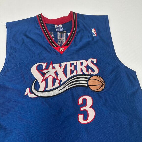 Vintage Champion Philadelphia Sixers Allen Iverson Authentic Jersey XL - Picture 3 of 6